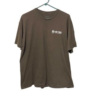 HEYBO Outdoors Men's XL Brown Short Sleeve T-Shirt Hunting Dog Patriotic America